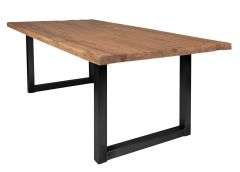 Söögilaud Tisch, 100x180 cm, tiikpuu, antiikmust