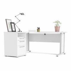 Kontorilaud Prima 80410+80437, valge