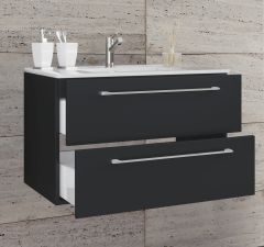Vannitoakomplekt Badinos 2 Sahtlit 60Cm, must