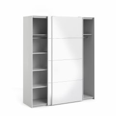 Lükandustega riidekapp Firenze, 75310/14 Valge/kõrgläige