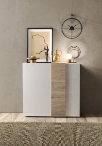 Kummut Venus 121x44x113, Valge läige/Cadizi tamm