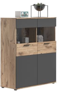 Vitriinkapp Mason, 110x122x37,Nox oak/Basalthall