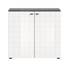 Kummut Monte, 92x86x37,Valge kõrgläige