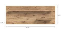 Seinariiul Woody, 160x60x20,Nox oak