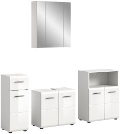 Vannitoakomplekt Ice, 180x185x32,Valge kõrgläige