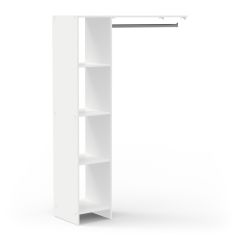 Valge Garderoobikapp Barbara 123cm