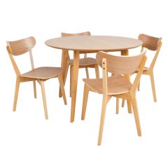 Söögilauakomplekt ROXBY ümar laud, 4 too