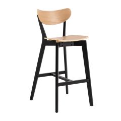 Baaritool ROXBY naturaalne/must