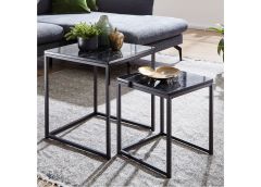 Diivanilaud Marmor komplekt, 2tk, must