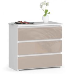 Kummut CL 3 3SZ, 60x35xK57 cm, cappuccino läikega