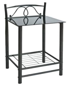 Öökapp  ET-920, 46x49xH65 cm, metall-klaas, must