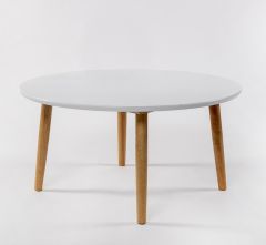 Diivanilaud ümar Vento, 80xK40 cm, valge