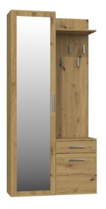 Esikukukomplekt peegliga Duo, 100x35xK180 cm, Artisan tamm