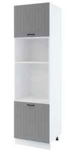 Köögi kõrge ahjukapp Lora SPM 6-2137, 60x58xK213,7 cm, hall