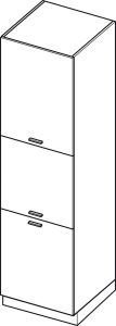 Köögi kõrge põrandakapp Elin SPD 6-2137, 60x58xK213,7 cm