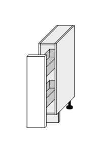Köögi põrandakapp D-15 +Cargo, 15x50xK82 cm