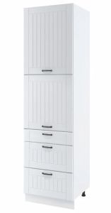 Köögi põrandakapp Lora SPD 6-3-2137, 60x58xK213,7 cm, valge