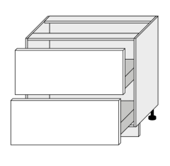 Köögi põrandakapp sahtlitega D2 A-90, 90x50xK82 cm