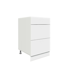Köögi põrandakapp sahtlitega D3 A-50, 50x50xK82 cm, valge