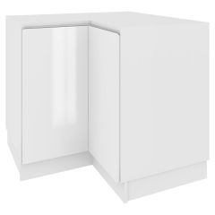Köögi põrandanurgakapp Campari DNPP9, 90x90x54xK82 cm, valge läikega