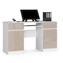 Kirjutuslaud CLP A5 2D2PC, 135x50xK77 cm, capputccino läikega