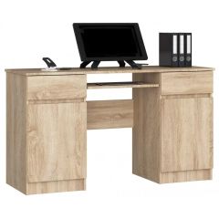 Kirjutuslaud CLP A5 2D2PC, 135x50xK77 cm, sonoma tamm