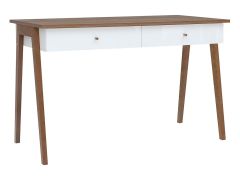 Kirjutuslaud Heda, art.S385-BIU2S-BI / MFA / BIP,  120,5x60xK70 cm, valge / lehis kuldne / valge läikega