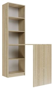 Kirjutuslaud Onyx R 50 riiuliga, 125x50xK182 cm, sonoma tamm