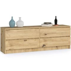 Kummut K160 4SZ, 160x40xK55 cm, artisan tamm