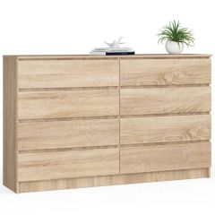 Kummut K160 8SZ, 160x40xK99 cm, sonoma tamm