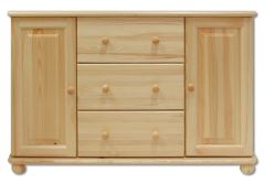 Kummut KD121, 118x47xK78 cm, mänd, naturaalne
