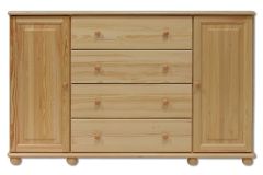 Kummut KD123, 156x47xH100 cm, mänd, naturaalne