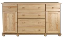 Kummut KD124, 150x47xH90 cm, mänd, naturaalne