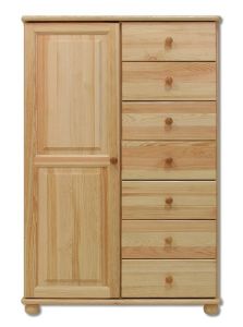 Kummut KD126, 90x42xK138 cm, mänd, värvivalik