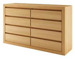Kummut KD306, 150x41xK90 cm, tamm, naturaalne