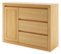 Kummut KD302, 140x41xK90 cm, tamm, naturaalne
