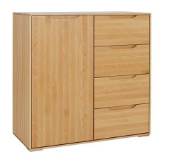 Kummut KD411,  90x41xH90 cm, pöögipuidust, lakitud