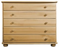 Kummut Mait 5, 85x42xH91 cm, mänd, naturaalne