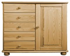 Kummut Mait 6, 85x42xH91 cm, mänd, naturaalne