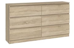 Kummut Malwa M6, 140x40xK77 cm, sonoma tamm