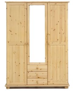 Riidekapp Roomet 1, 154x60xK208 cm, mänd, naturaalne