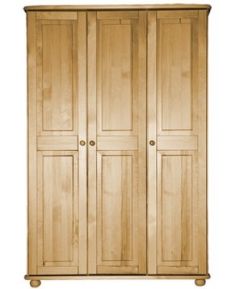Riidekapp Saara 6, 125x60xH190 cm, mänd, naturaalne