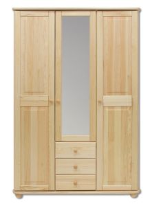 Riidekapp SF100, 125x60xK190 cm, mänd, naturaalne