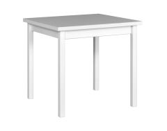 Söögilaud Max 9, 80x80xK78 cm, valge + valge