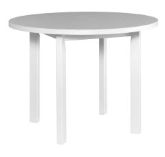 Söögilaud Poli 2, 100x100xK76 cm, valge + valge
