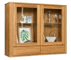 Seina vitriinkapp Lausenne 22, 9914, 108x30xK92 cm, tamm, naturaalne õli