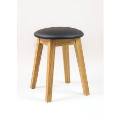 Taburet RENATA H-45 õlitatud (Colorless/Must PU)