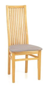 Tool Sandra, 9141, 45x54xK102 cm tamm, õlitatud, helehall kangas