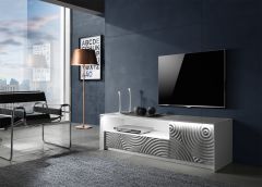 TV-alus TORINO 1P1T valge/hall (white/grey)