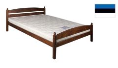 Voodi Bruno 120x200, kuusepuidust, peits wenge ja lakitud